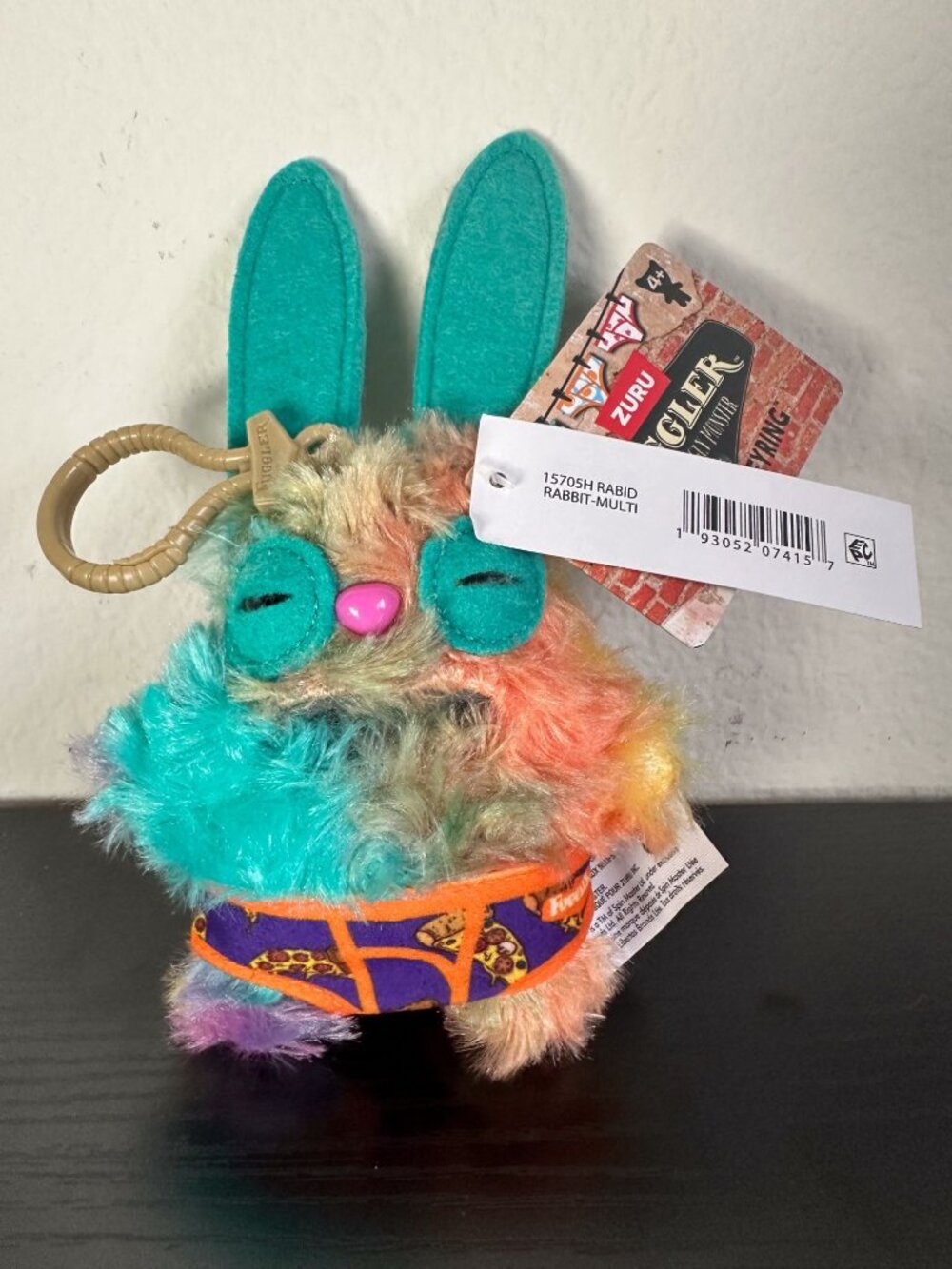 NWT Fuggler Key Rings 5in Rabid Rabbit Funny Ugly Monster Plush Collectible ZURU